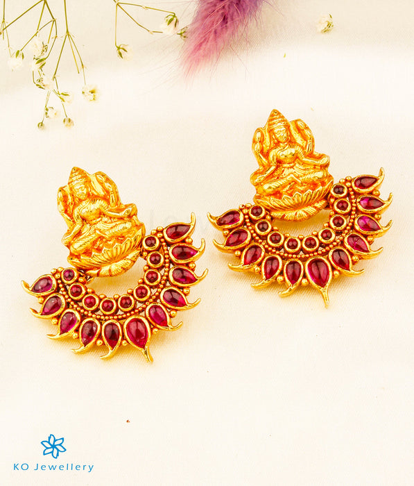Classic Lakshmi 22K Gold Hanging Hook Earrings – Andaaz Jewelers